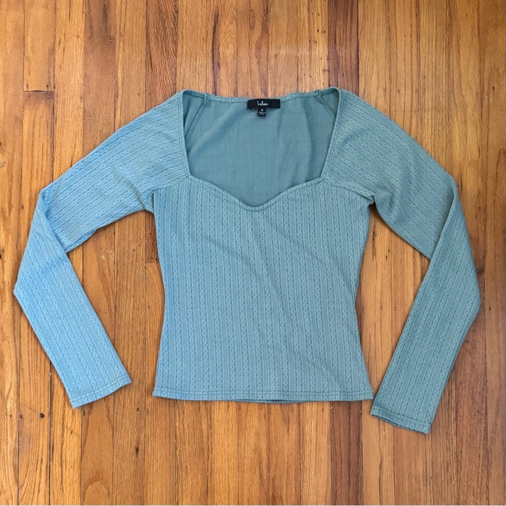 Lulu's Sage Long Sleeve Knit Top